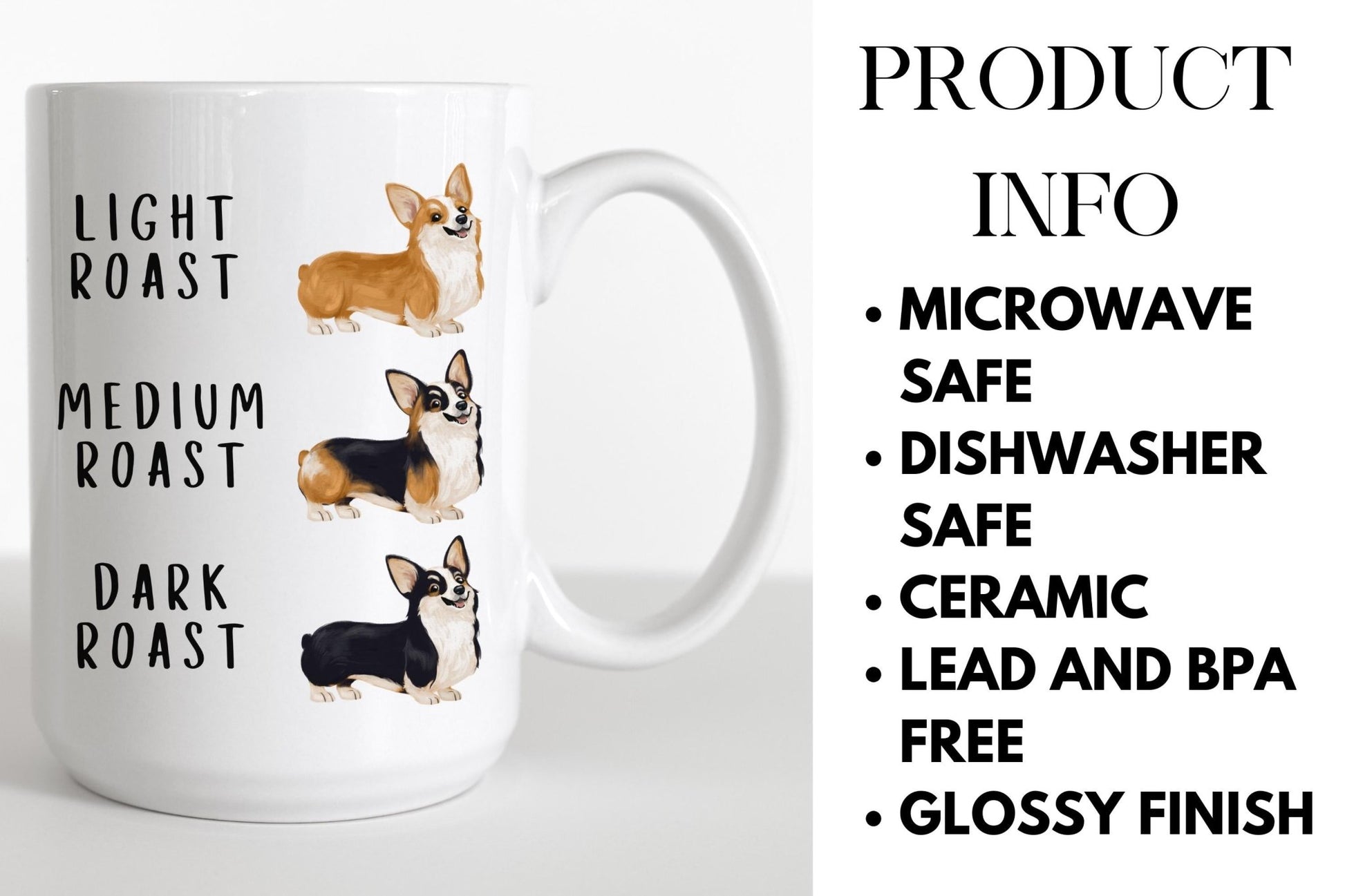 Corgi Coffee Mug Gifts for Coffee Lovers Dog Mug Corgi Lover Gift Funny Coffee Mugs Coffee Mug Dog Mom Gifts Cute Coffee Cup Office Mug Desk Accessory