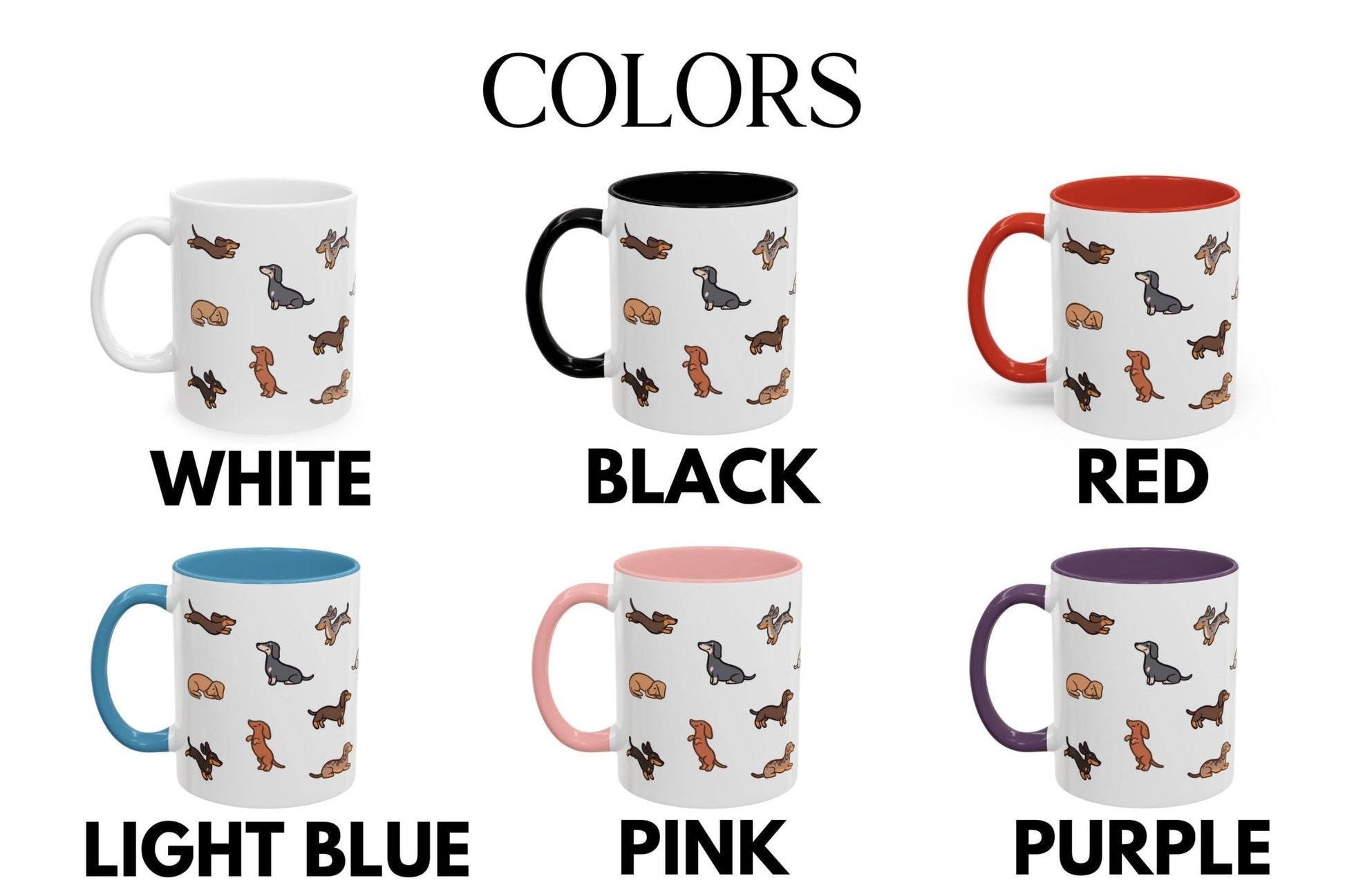 Dachshund Print Coffee Mug