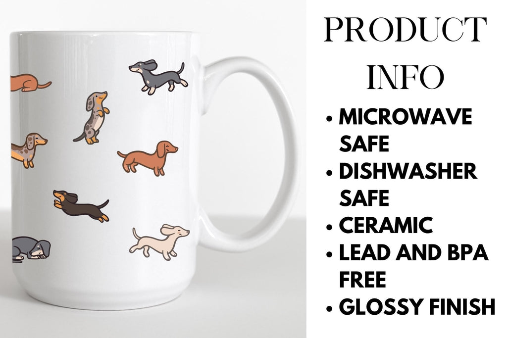 Wiener Dog Mug Sausage Dog Mug Dachshund Mug Dog Lover Mug Doxie Mom Dad Gift Coworker Gift Birthday Gift Holiday Gift Office Gift Secret Santa Gift Pet Owner Gift