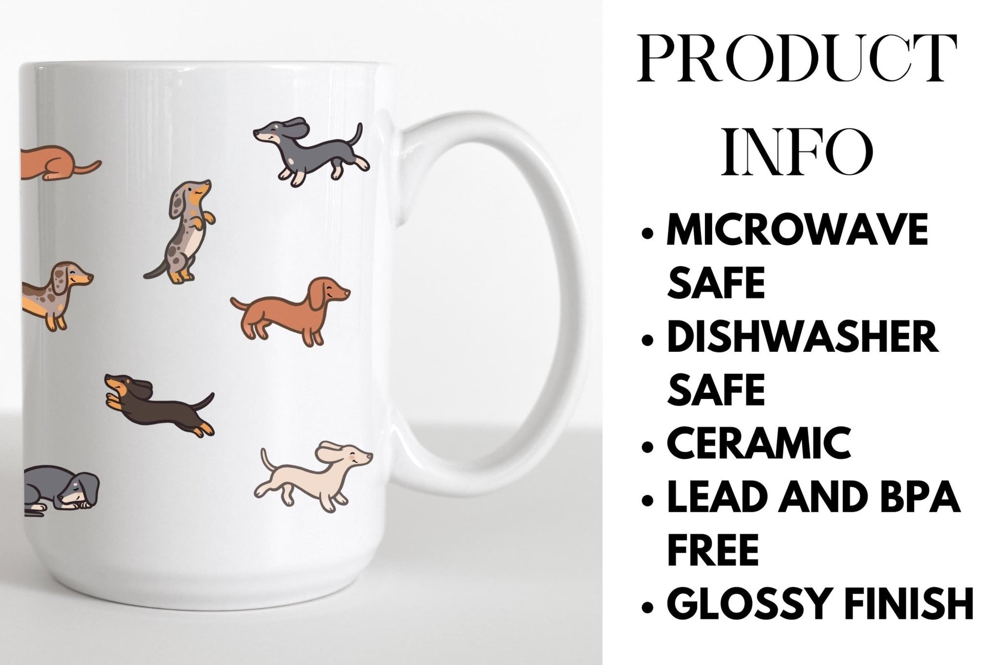 Wiener Dog Mug Sausage Dog Mug Dachshund Mug Dog Lover Mug Doxie Mom Dad Gift Coworker Gift Birthday Gift Holiday Gift Office Gift Secret Santa Gift Pet Owner Gift