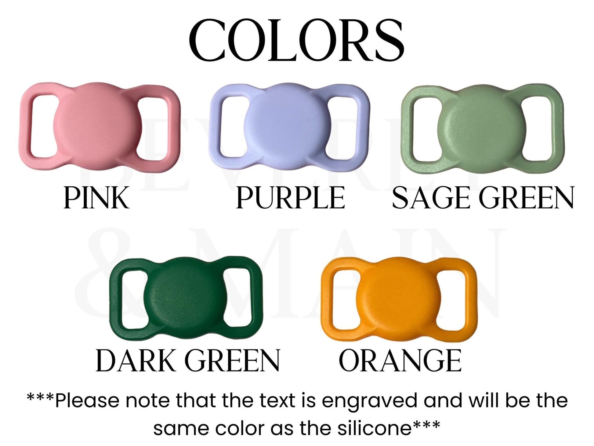 Engraved Dog Collar Air Tag Holder
