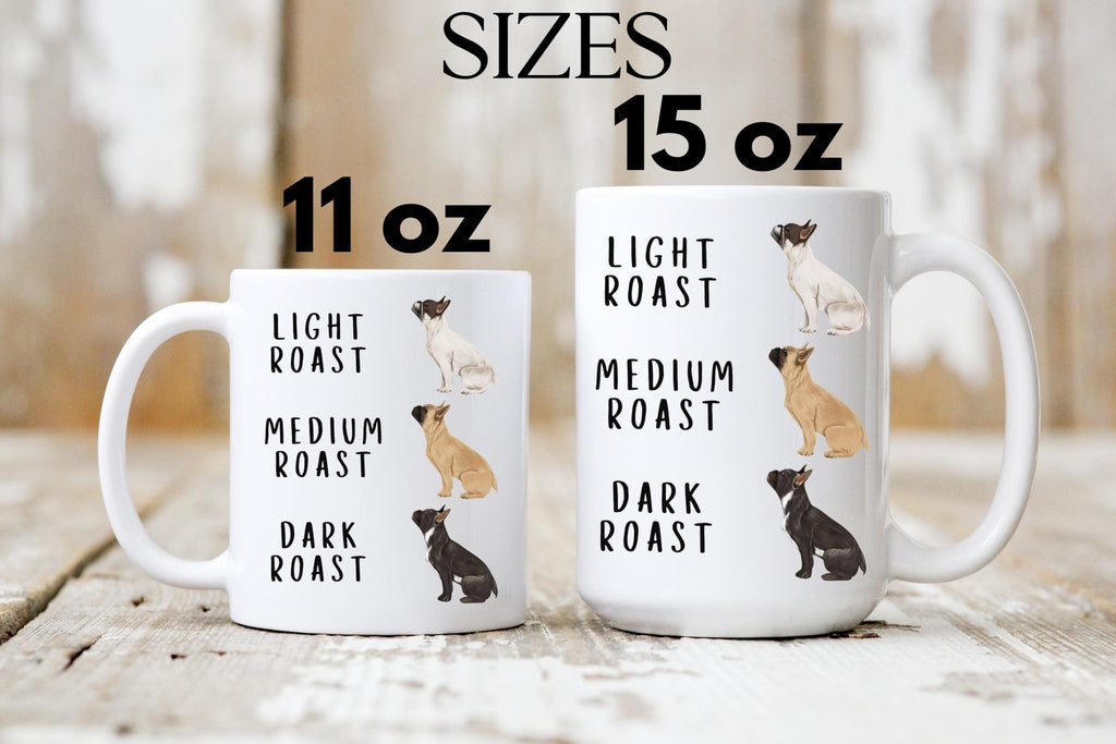 Custom Color Coffee Mug French Bulldog Design Funny Pet Gift Collection Ceramic Cup Light Blue Accent Birthday Present Dog Lover Essential Daily Coffee Tumbler Cute Puppy Illustration Perfect Home Decor Unique Style Design