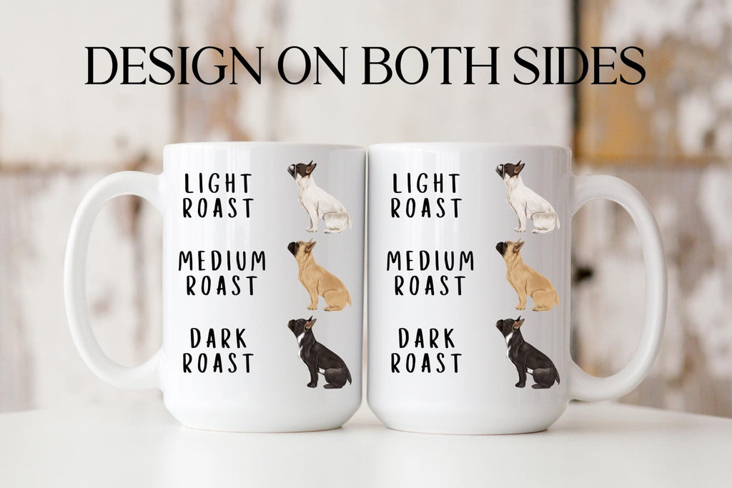 Pet Lover Coffee Mug French Bulldog Illustration Ceramic Cup Design Light Blue Accent Custom Birthday Gift Dog Owner Collection Daily Coffee Essential Cute Puppy Artwork Perfect Present Home Decor Unique Style Choice