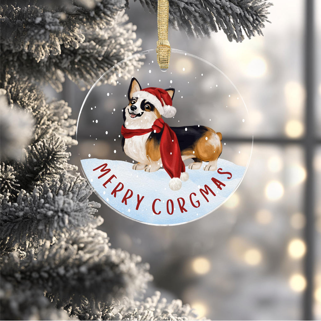 Corgi Mom Xmas Decor Unique Gift Dog Parent Holiday Decoration Acrylic Ornament Personalized Present Corgi Christmas Ornament Funny Gift for