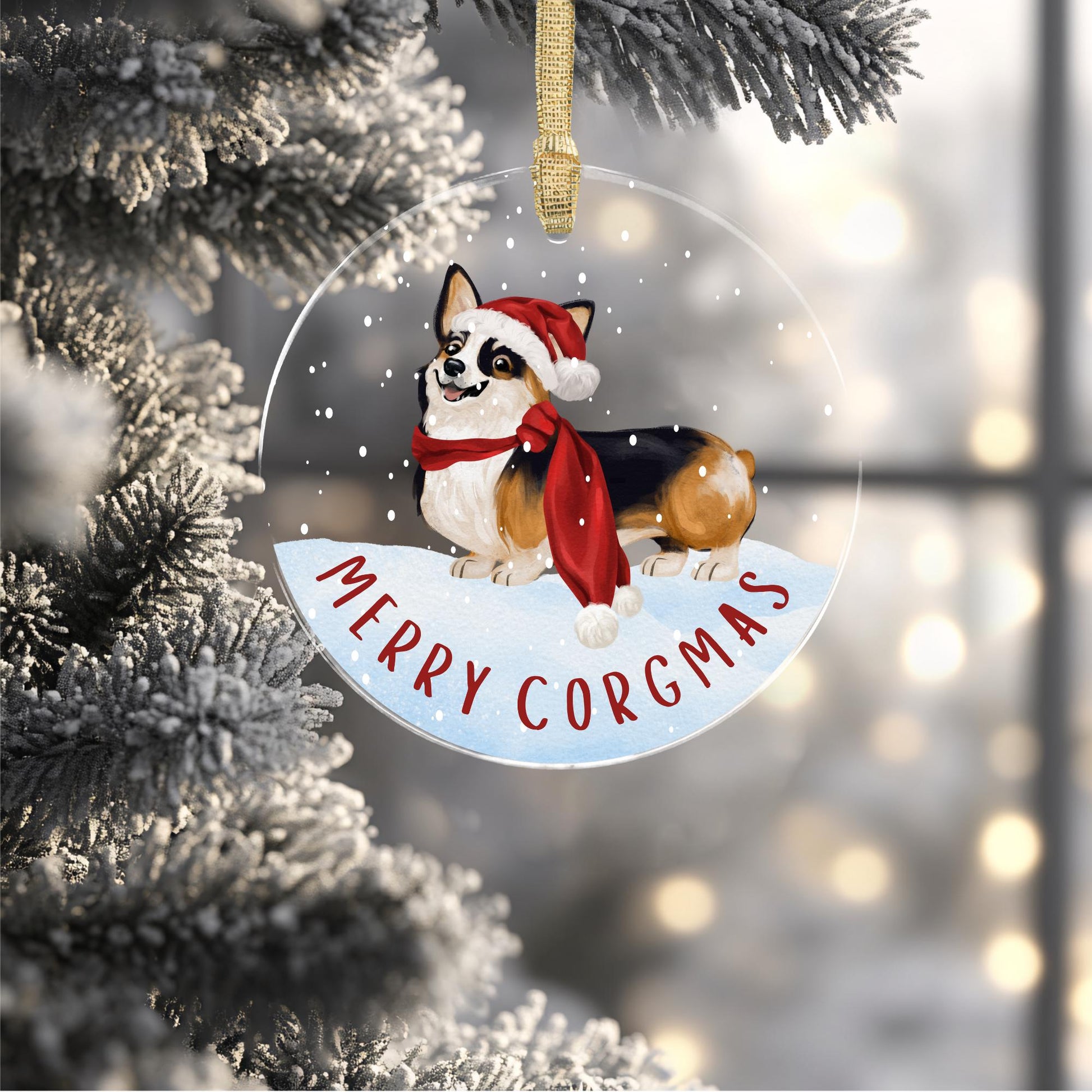 Corgi Mom Xmas Decor Unique Gift Dog Parent Holiday Decoration Acrylic Ornament Personalized Present Corgi Christmas Ornament Funny Gift for