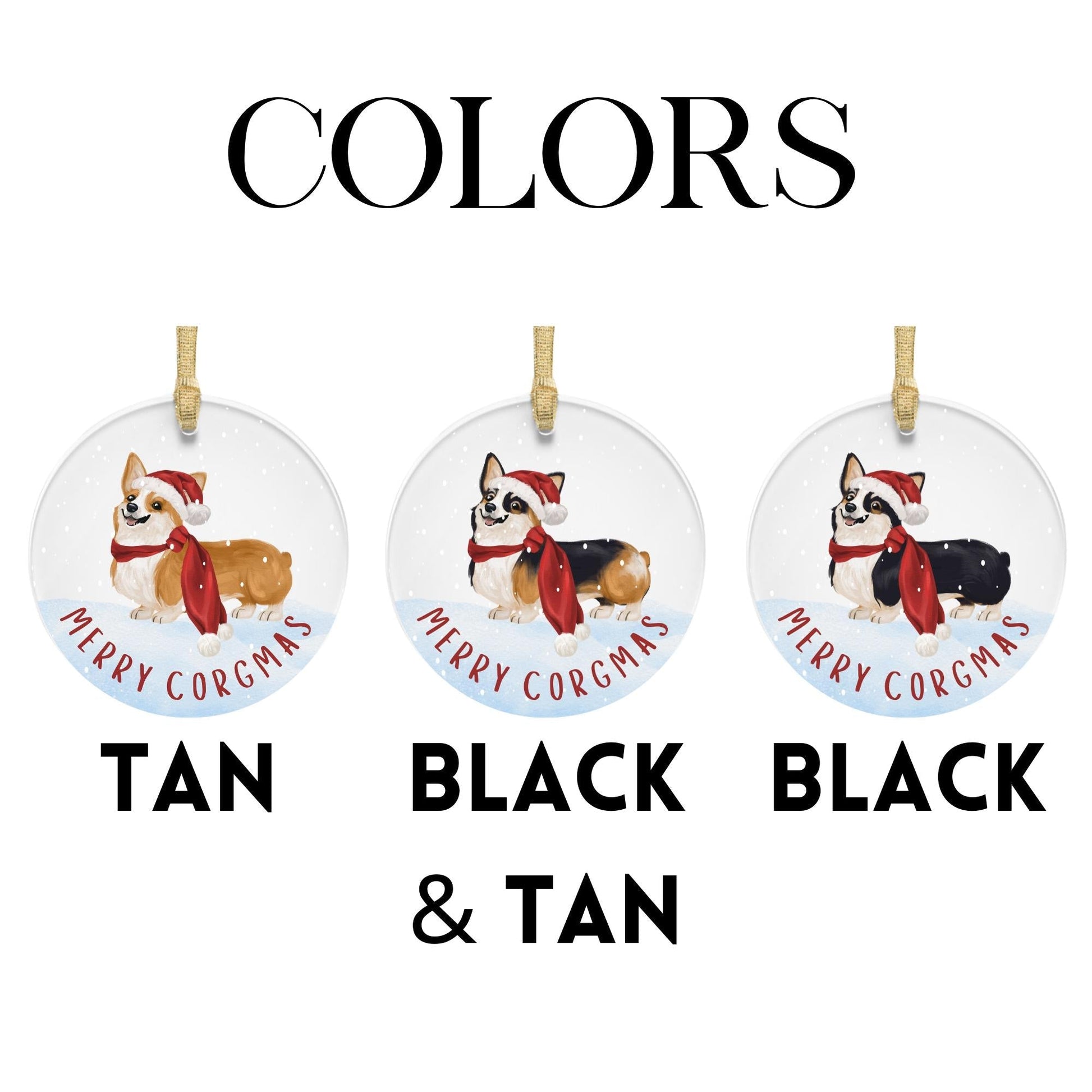 Funny Corgi Christmas Ornament