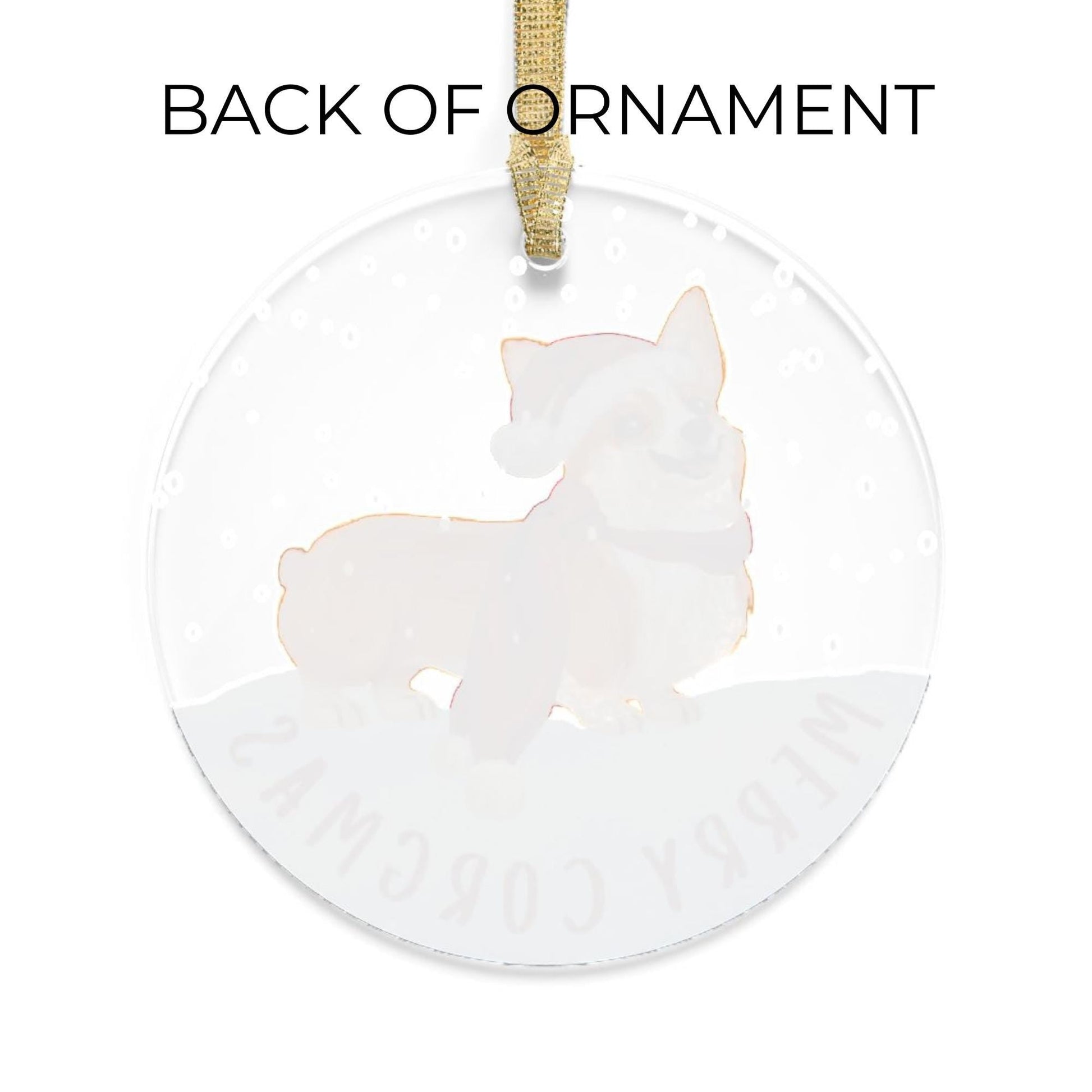 Funny Corgi Christmas Ornament