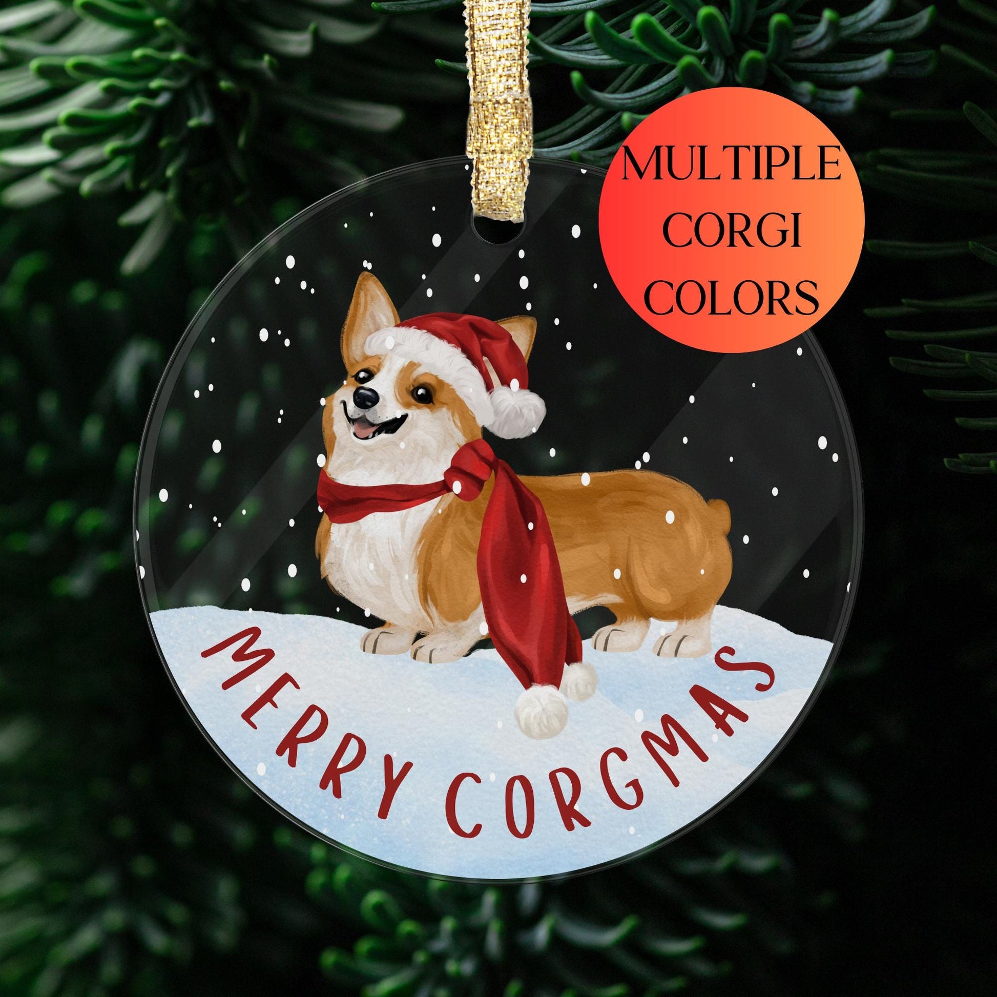 Gift for Corgi Dog Parent Holiday Decoration Acrylic Ornament Personalized Present Corgi Christmas Ornament Funny Gift for Corgi Mom Xmas Decor Unique