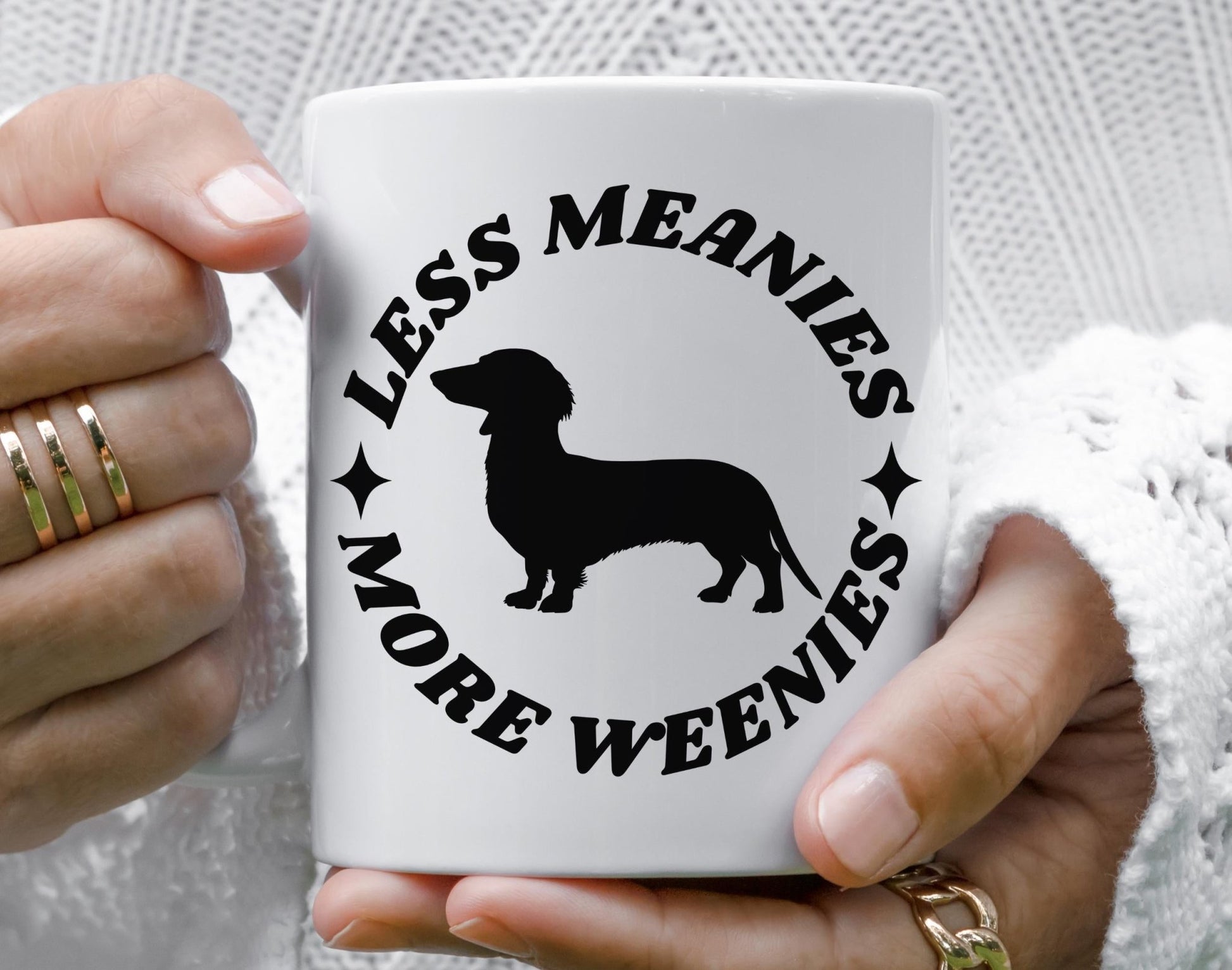 Funny Dog Coffee Mug Dachshund Silhouette Design Pet Lover Gift Ceramic Cup Blue Handle Option Small Dog Mom Present Memorial Gift Idea Dishwasher Safe Microwave Safe Daily Coffee Essential Custom Size Choice Premium Quality Construction