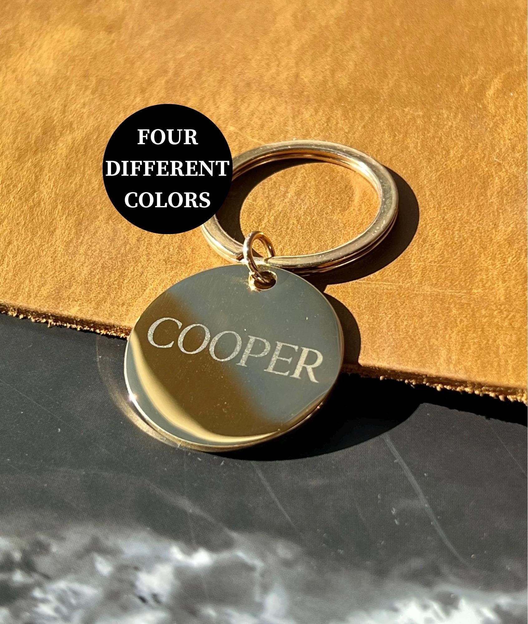 Custom Pet ID Tag Personalized Engraving Stainless Steel Construction Double Sided Design Multiple Size Options Small Medium Large Dog Cat Tags Durable Metal Collar Attachment Available Colors Gold Silver Rose Gold Black Premium Quality